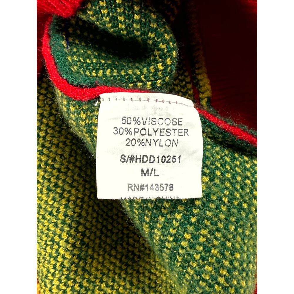 Hot & Delicious Women Rainbow Stripe M/L Oversized Knit Sweater long sleeve - Picture 7 of 8